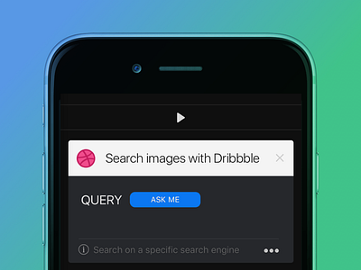 Search On Dribbble Action