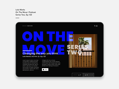 On The Move digital design grid design podcast typography web design