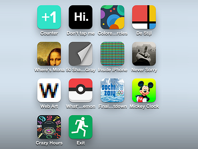 Apps I've made in 2 weeks app icon iphone xcode