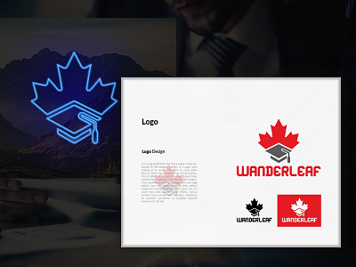 WanderLeaf Logo Design branding design flat icon illustration logo vector