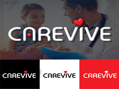 Logo Design (Carivive) baby care branding care logo design flat health health center icon logo vector