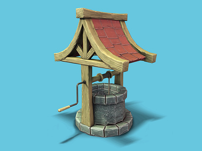 Stylized Water Well 3d 3d art lowpoly model stylized water well