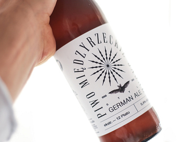 MIĘDZYRZECKIE CRAFT BEER bat beer clean design geometric label local minimal packaging printing regional star tasty typography
