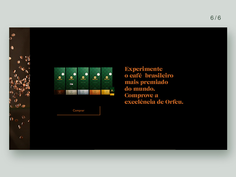 Orfeu Coffee Website vector website key visual flat web icon ux branding design