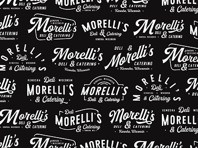 Morelli's Deli & Catering badge branding buchanan catering deli design identity illustartion jeffrey lettering logo restaurant type typography wordmark