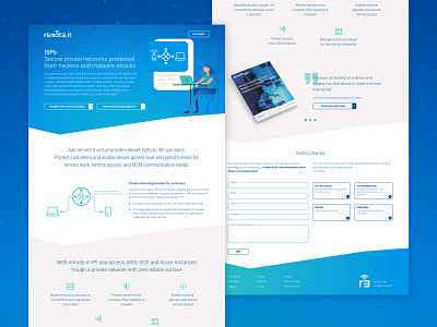 remote.it | Landing Page 2d blue branding clean design flat graphic design graphicdesign icon illustration landing landing page minimal typogaphy ui ux vector web web design website