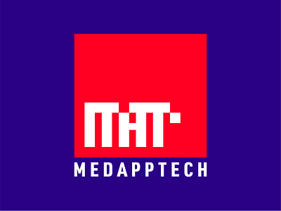 MedAppTech | Logotype 2d app blue brand brand identity branding clean color design flat graphic design graphicdesign icon illustrator logo logo design logodesign minimal typogaphy vector