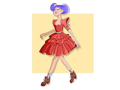 Mystical beings on a walk adobe ilustrator adobe photoshop animation character character design design flat illustration girl illustration photoshop purple hair vector