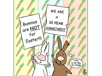 Bunnies are not for Easter bunnies bunny art character design comic digital illustration illustration illustrator rabbits