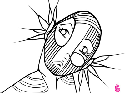 Something weird illustrator comic book character design comic digital illustration digital art black and white outline sketchbook sketching