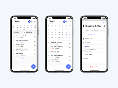 Task manager app app calendar debut shot design interface mobile app task task list task manager user experience user interface user interface design ux ux design