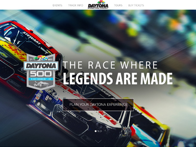 Daytona International Speedway responsive ui ux design