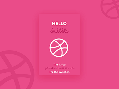 Hello Dribbble!