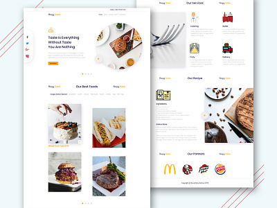 Restaurant Landing Page 2019 clean creative design food landing page restaurant uidesign web