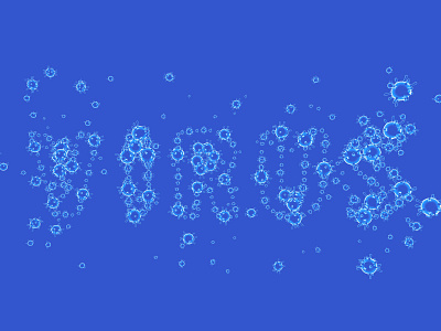 Word VIRUS made up of viruses of various sizes