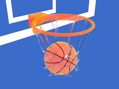 3d illustration of a basketball