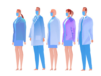 3d illustration of healthcare personnel