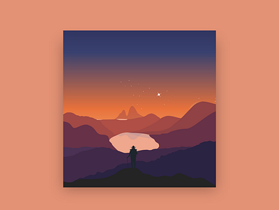 Dusk animation design illustration ui vector