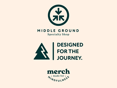 Middle Ground Branding Assets 6/6 badge badge design branding cream design iconography illustration logo orange typography