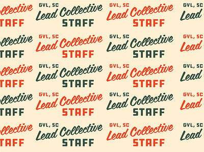 New Staff Shirt bade cream green lock up orange typ type typography