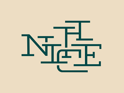 NICHE cream green hand lettering handmade letter n n niche type typography word art word niche