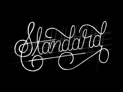 Standard Hand Lettering badge badge design black branding cream design hand lettering hand made hand type iconography illustration letter s logo procreate standard type typography ui