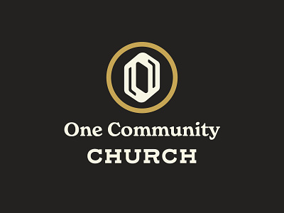 One Community Church Logo badge badge design branding church church logo church o hand letterin logo iconography letter o lettering logo o logo typography