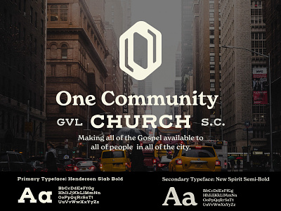 One Community Typeface Pairings