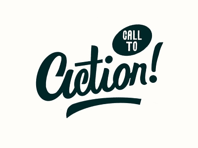 A Call to Action action badge badge design branding call cream design green hand made iconography illustration lettering letters lock up logo typography ui