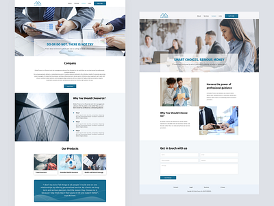 Financial Website Concept UI Design branding design graphic design logo ui uiux webdesign