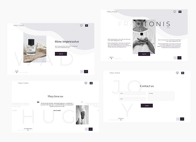 Frau Tonis - UI design branding design minimal typography ui web website