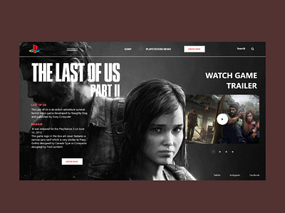 last of us design "gaming" adobexd design designs gaming gaming website ui uiux webdesign