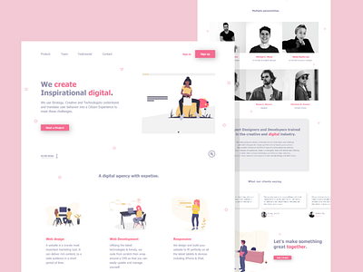 Illustration design " One page " adobe photoshop adobexd design designs illustration isometric illustration ui ui ux uiux webdesign