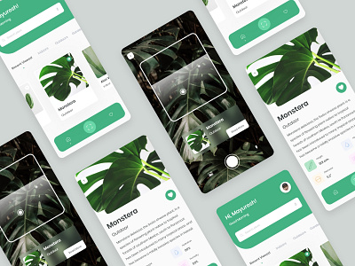 Plant Scanner App app design minimal mobile app mobile ui plant scanner ui ui design uidesign uiinspiration uiux uiux design uxui uxuidesign