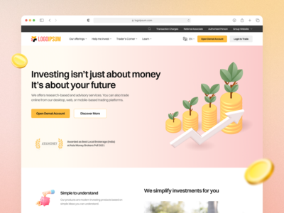 Fintech App's Website! 💸 3d creative design finance header homepage illustration landing landingpage mobile app saas trending ui uidesign uiux uxui web webdesign website websitedesign