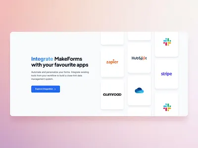 Integration Section Exploration 💫 after effects animation aurora client design gradient homepage integration logo minimal motion graphics saas trending ui uidesign uiux uxui website