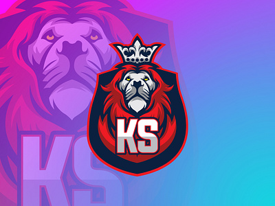 King Lion Mascot logo