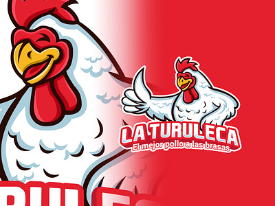 chicken mascot logo