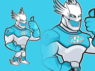 superhero mascot logo design