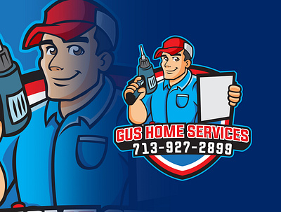 Service Man Mascot Logo cartoon cartoon character cartoon illustration cartooning cartoons illustraion illustration illustrator mascot mascot character mascot logo mascot logo design mascot logos mascotlogo service design services