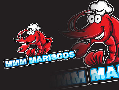 Shrimp Mascot Logo branding design illustration illustrator logo logo 3d logo design shrimp shrimps typography vector