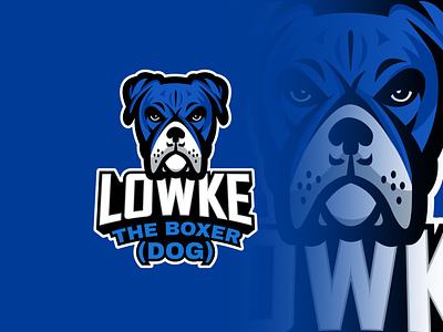 Boxing dog mascot logo