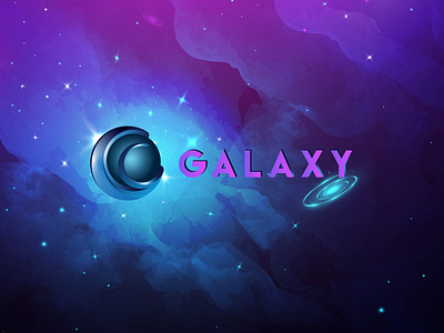 Galaxy Logo Design animation design flat galaxy galaxy logo galaxy logo design icon illustration illustrator logo logo 3d logo design minimal twitch typography vector