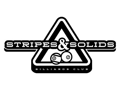 Stripes & Solids Billiards Club design logo vector