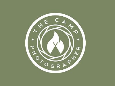 The Camp Photographer design logo photography summer camp vector