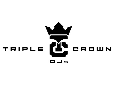 Triple Crown DJs design dj logo music vector