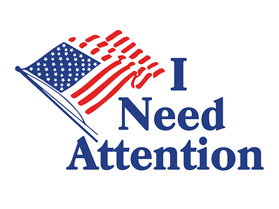 I Need Attention design rockthevote vector