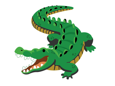 Smiling Croc design icon illustration vector