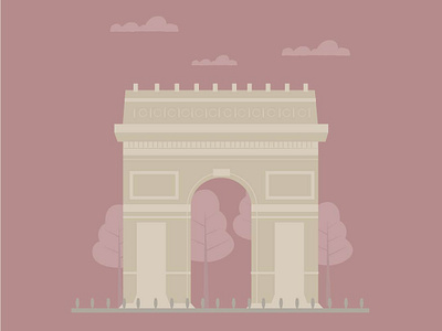 Arc De Triomphe art art board artist colorful colour palette colours design flat icon illustration illustration art illustrator illustrator art illustrator cc illustrators minimal shading vector vector illustration vectorart