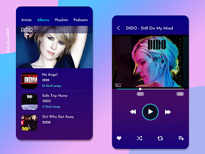 Music Player dailyui design music album music app music player music player app music player ui ui web